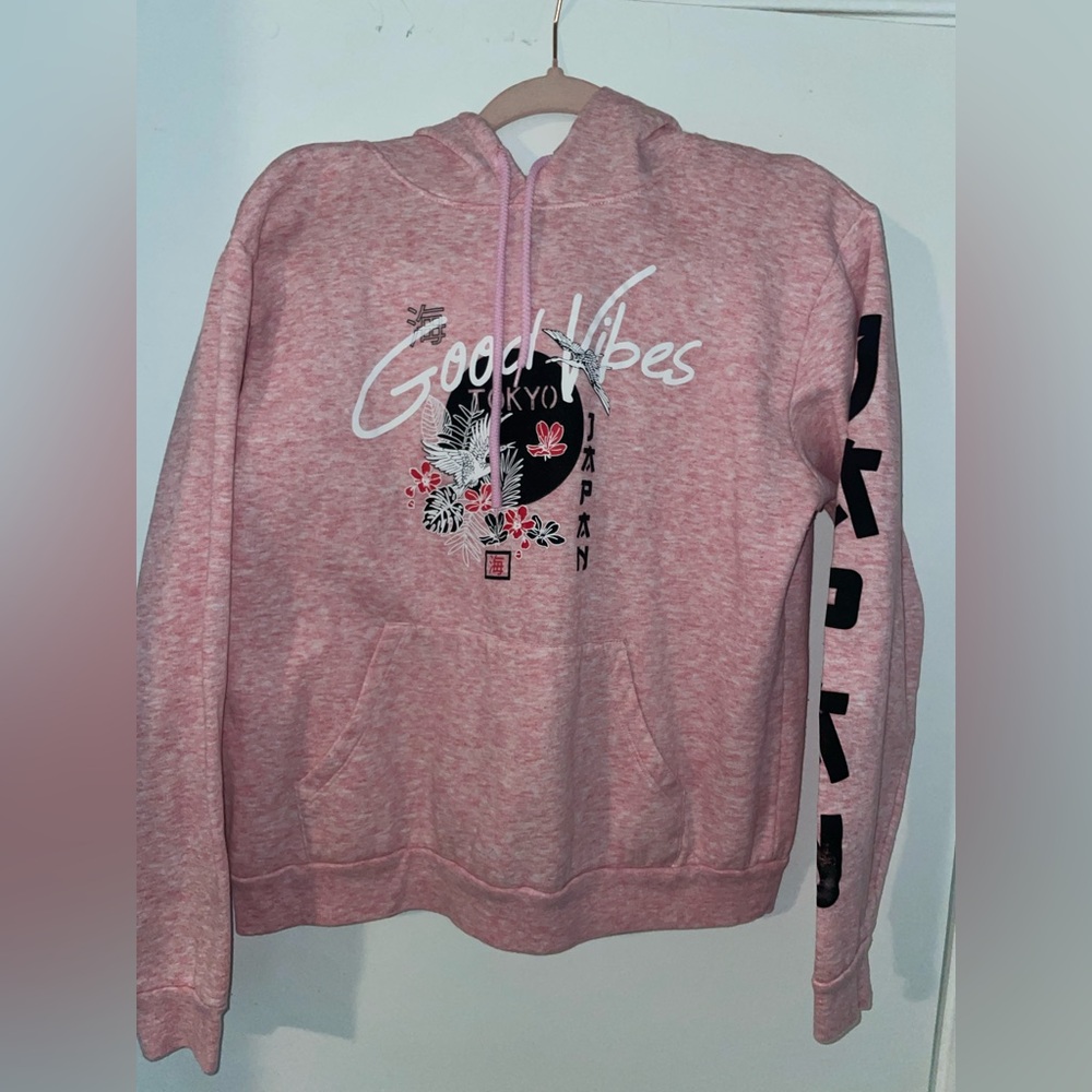 Good Vibes Tokyo Japan Pink Hoodie